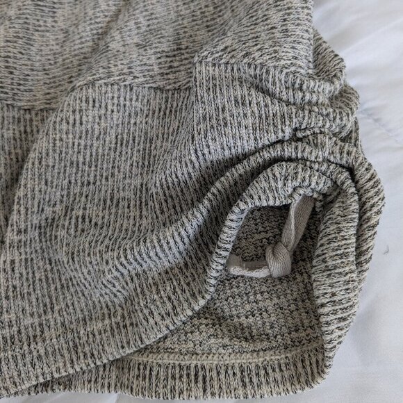 Max Studio Top Size 3X Oat Gray Ruched Sleeve Soft Ribbed Knit Comfy Blouse NWT - Picture 11 of 16